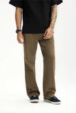 Model wearing the dark khaki Men's Straight-Leg Chino Pants
