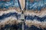 Chic Fair Isle Sherpa Faux Fur Hooded Jacket