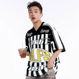 Retro Mesh Soccer Jersey Graphic Sport T-Shirt