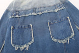 Embroidery Star Patch Washed Denim Jacket