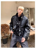 Retro Hip Hop Motorcycle Leather Jacket