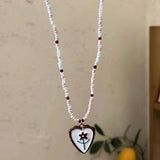 Elegant Vintage Heart Flower Choker Necklace