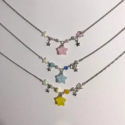 Front view of the Celestial Starburst Necklace 