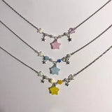 Front view of the Celestial Starburst Necklace 