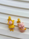 Yellow Piggy Love Earrings