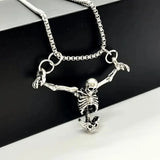 Halloween Retro Skeleton Pendants Necklace