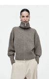 Ethereal Winter Cos Casual Knitted Zipper Sweater