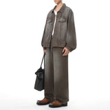 Streetwear Washed Retro Casual Pants Spring Jeans