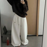 Black Korean Oversize High Waist Pants