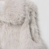 Fashionable Chic Beige Faux Fur Vest