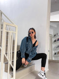 Vintage Blue Korean Design Denim Jacket