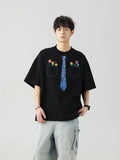 Y2K Heavy Cotton Graffiti Tie Dye Short Sleeve T-Shirt