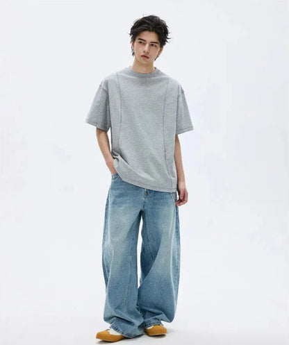 Elevated Solid Color Loose Short Sleeve T-Shirt