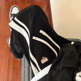 Baggy Striped Straight-leg Pants