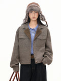 Women Oversize Elegant Cropped Trench Jacket