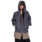 Winter Rivet Rabbit Ears Loose Casulal Sweatshirt