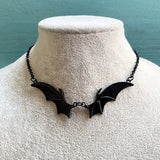 Gothic Vampire Bat Wing Pendant Necklace