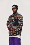 Ethnic Printing Sherpa Jacket