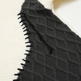 Color Block Stitches Knitted Sweater