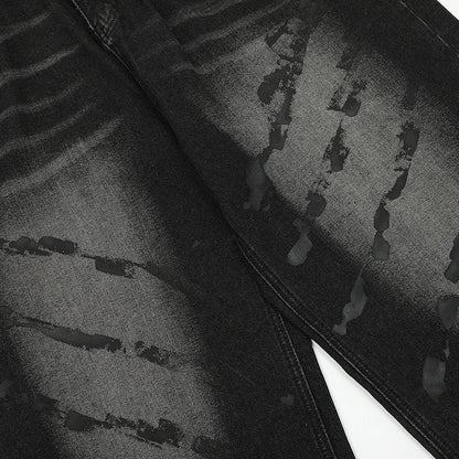 Loose Vintage Black Oversized Jeans