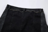 Removable Patchwork Distressed Loose Wide Leg Jeans