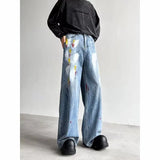 Y2K Art Splash Jeans