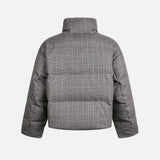 Warm Plaid Double Sided Down Puffer Jacket