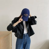 Women Faux Fur Retro Moto Leather Jacket