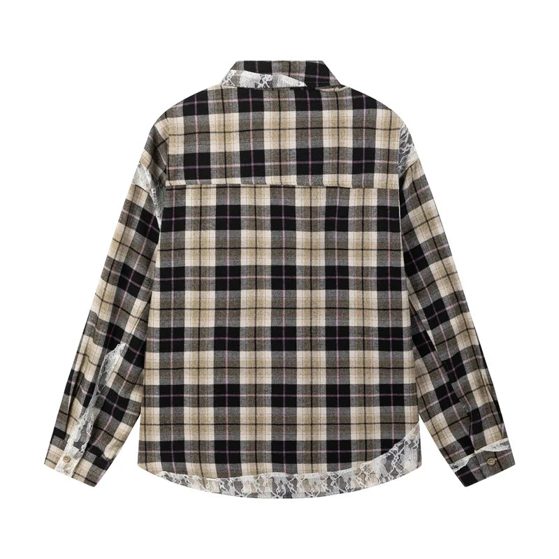 Luxury Elegant Plaid Blouse Shirt