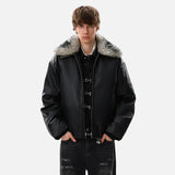 Luxurious High Quality Warm Faux Fur Leather Jacket