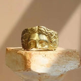 Vintage Literary Venus Face Adjustable Rings