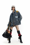 Y2K Lightweight Retro Oversized Blue Denim  Jacket