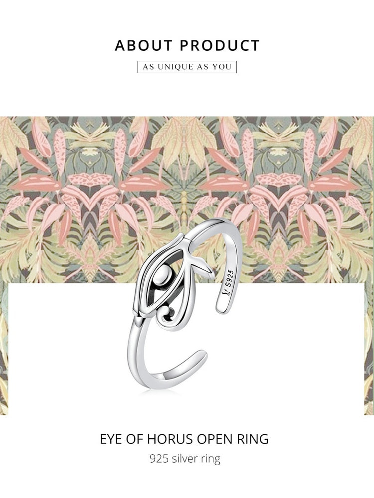 Eye of Horus Egypt 925 Sterling Silver Ring