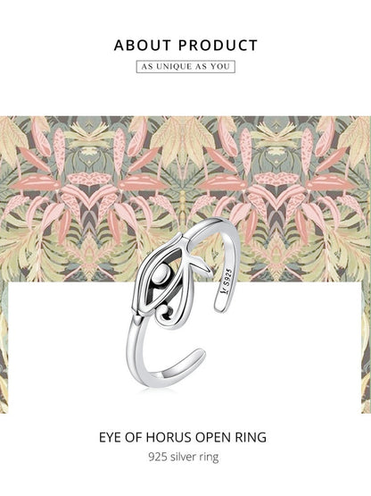 Eye of Horus Egypt 925 Sterling Silver Ring