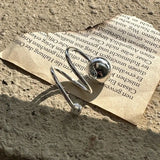 Y2K Minimalist Silver Geometric Rings