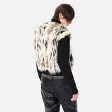 Streetwear Splicing Faux Fur Parka Jacket