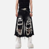 Streetwear Broken Hole Denim Jorts