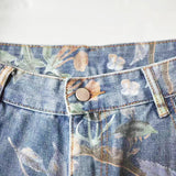 Cool Trendy Floral Printed Loose Fit Denim Jeans