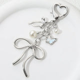 Heart & Bow Butterfly Keychain