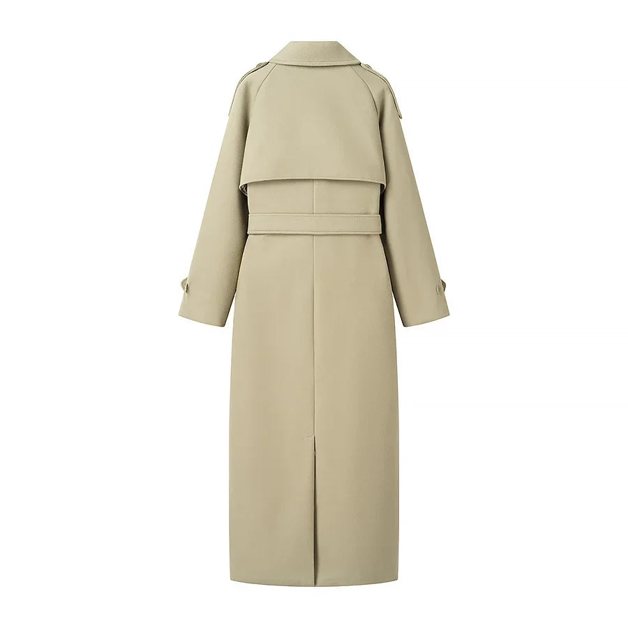 Vintage Solid Chic Long Coat