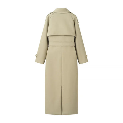 Vintage Solid Chic Long Coat