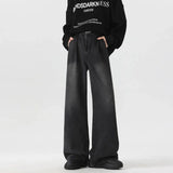 Elevated Solid Color Straight Baggy Jeans