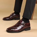 Luxury Crocodile Pattern Leather Business Shoes