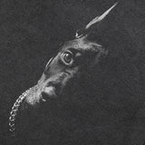 Oversized Faded Black Doberman Graphic T-Shirt