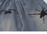 Spider Graphic Mid Waist Shorts