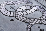 Butterfly Snake Embroidery Straight Denim Pants
