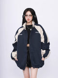 Oversized Energy Streetwear Patchwork Windbreak Jacket