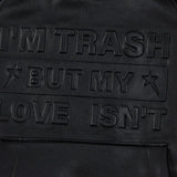 Oversized Embossed Letter Print Hoodie