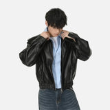 Trendy Korean Style Classic PU Leather Jacket