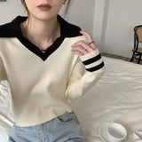 Women Cool Stylish Slim Fit Knitted Polo T-Shirt